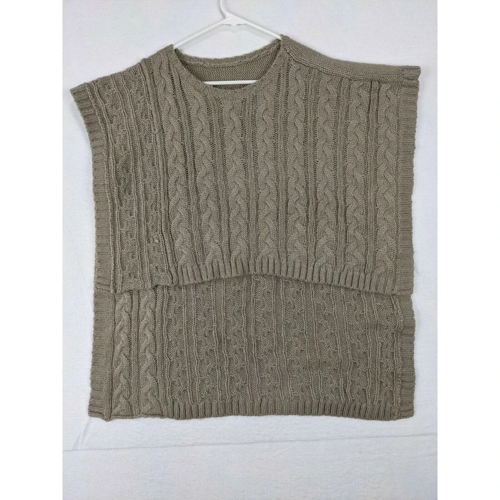 Ann Taylor Loft Sweater Vest Womens Sz XS Tan 100% Acrylic